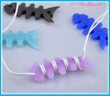 Cute shape silicone earphone cable winder