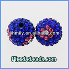 12mm Shamballa Beads Wholesale Flower Design Clay Micro Pave Bling Bling Crystal Rhinestone Jewelry Bracelets Findings CPB-B16