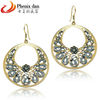 Exquisite sparkling diamond accessories r sparkling diamond circle earrings beautiful