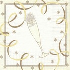 champagne design printed paper napkin for party,33cm,3ply