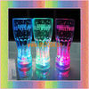 lighted up cups with multicolor led light 350ml press on off switch