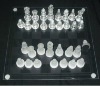 antique crystal drinking glass game chess set ,personalized chess set