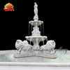 Garden white stone water lion fountain for sale