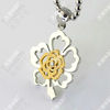 2013 new hot sale aliexpress gift fashion classical retro cheap stainless steel diamond flower pendant gold silicon carbide TG21