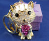 Fashion rhinestone cat key chain