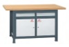 cold rolled steel garage repairing work bench with wood top