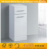 UK Style White Bathroom Storage Vanity with Basket