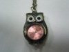 Owl metal pendant watch