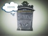 Cast iron home/garden decorative wall mailbox