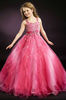 Child Party Dress Spaghetti Strapless Beaded A-line Prom Gown PT-249