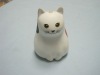 white cat Pu keychain