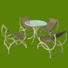 bamboo table and seats for outdoor