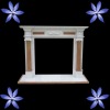 modern marble fireplace surround