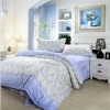 100% cotton twill printed blue bedding set