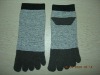 custom black and grey comfy soft toe socks