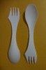 #508 new designed milky plastic spoon and fork