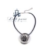 Leather necklaces designs for women with alloy pendant