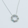 Fashion new design crystal circle pendant necklace