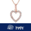 Hot 18k rose gold necklace designs for women with heart pendant LKN18KRGPN221