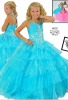 MM1756 top sell halter top elegant kids girls evening dress