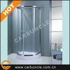 round shower enclosure with double sliding glass shower door and D shape tray JA545B