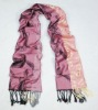 Lovely pink polyester jacquard tippet for women/Fashion accessories