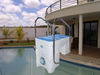 Integrative wall mounted swimming pool filter system