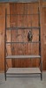 solid wood and iron wall shelf