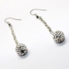 wholesale shamballa hoop crystal bead earring BSK-L-008