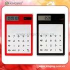 Mini Pocket pocket transparent solar calculator,touch screen calculator