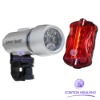 Torch Bike Bicycle 5 LED Head Light + 5 LED Rear Lamp S