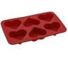 6 Cups Heart-shaped silicone cake pan