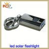 metal keychain solar flashlight