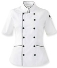 catering coat in the kitchen for woman