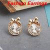 pave diamond earring model #: E8406B