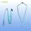 Blue polyester lanyard with safety break