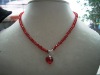 heart crystal necklace