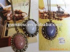 fashion necklace jewelry Vintage firecracks stone sweater necklace pendant