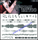 2013 Music sign temporary tattoo