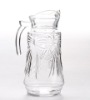 1.4L big glass pitcher with decal design