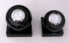 Black crystal ball clock