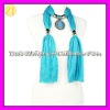 Fashion Lady Cotton Pendant Scarf with Jewellery WJ-031