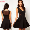 Short Skater Dress With Mesh Inserts Sexy Evening Dress SD310