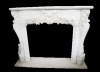 Indoor marble fireplace