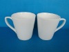 bulk packing chinaware gift mug for promotion with customized logo in funnel shape