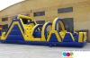 hot amusement park, inflatable obstacle course