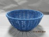 blue color imitated rattan PP fruit bread baskets