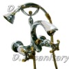 SYY-F0131 Modern Style Chrome and Gold finish Dual Clawfoot Handles Bath Tub Handheld Shower Faucet