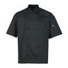 short sleeve black chef coat