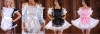 Full-Body Satin Maids Pinafore Dress